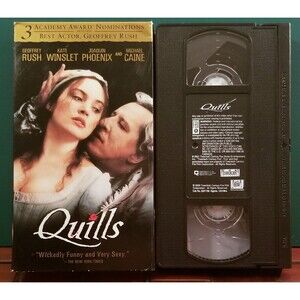 Quills Joaquin Phoenix Kate Winslet Geoffrey Rush Marquis De Sade VHS